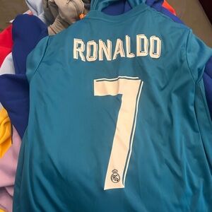 Adidas Teal and Navy Soccer Jersey